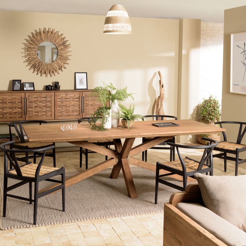 SIXTINE Rectangular Dining Table 240x100cm | Recycled Teak Wood