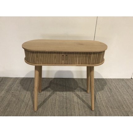 Console ovale 80x30cm en bois couleur naturelle | Macabane