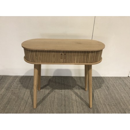 Console ovale 80x30cm en bois couleur naturelle | Macabane