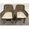 KALLY - Set of 2 Synthetic Rattan Outdoor Armchairs with Cushions