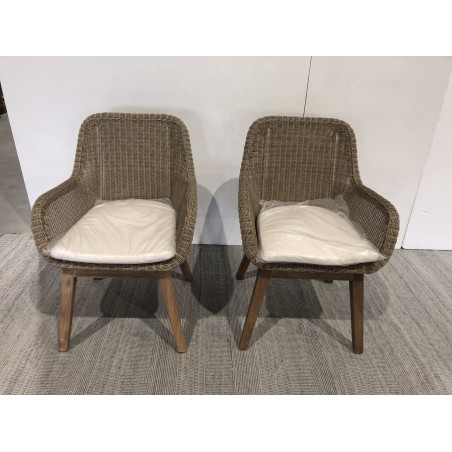 2er-Set Gartensessel Kunststoffrattan KALLY