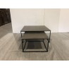 JOHAN - Set of 2 Nesting Tables in Gold Aluminum