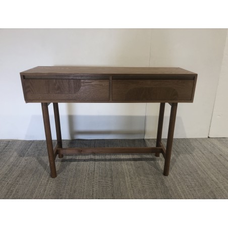 Console en bois couleur naturelle 2 tiroirs - Seconde Main