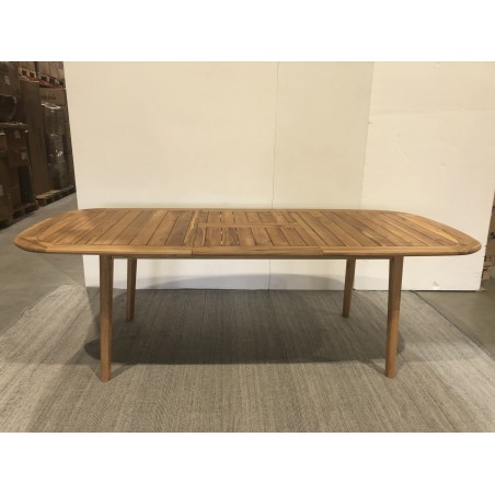 Table de jardin extensible en bois d'acacia huilé 180/240x110cm | SECONDE VIE