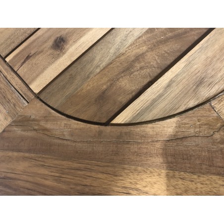 Extendable garden table in oiled acacia wood, 180/240 x 110 cm | SECOND LIFE