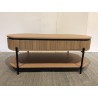 Table basse bois 2 tiroirs style rétro | Seconde Main