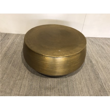 HONORE Round Aluminium Coffee Table 70 x 70 cm - Dark Brass Color