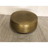 Runder Couchtisch Aluminium 70x70cm dunkles Messing
