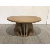 Table basse ronde D80 motif strié - Seconde main