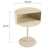 Table d'appoint ronde en acier beige D35cm | Seconde Main