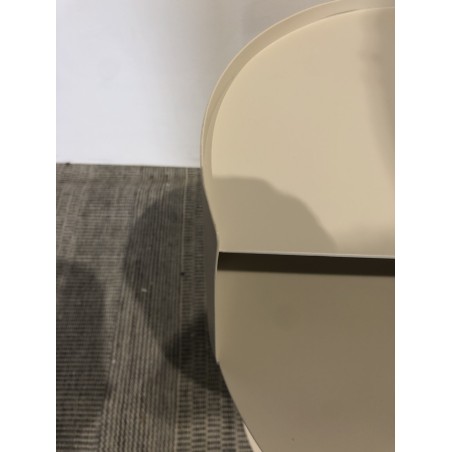 Table d'appoint ronde en acier beige D35cm | Collection Agathe