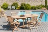FUN Garden Table for 8/10 People - Extendable Oval 180/240*100 cm - Teak Wood
