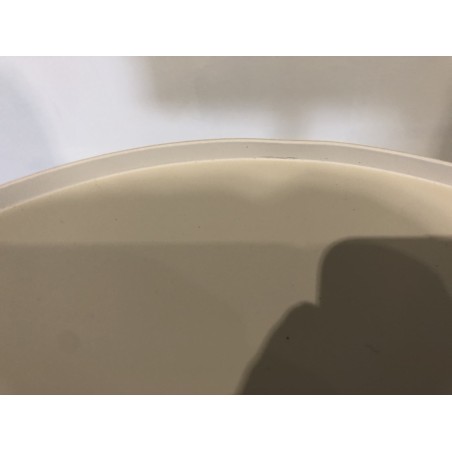 Table d'appoint ronde en acier beige D35cm | Collection Agathe