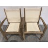 Set of 2 Teak Garden Armchairs - Premium Solid Teak Furniture