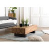 Coffee table with beams, 120x60cm, Suar wood, black legs | Second Hand