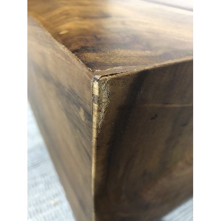 Coffee table with beams, 120x60cm, Suar wood, black legs | Second Hand