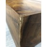 Table basse poutres 120x60cm bois Suar pieds noirs | Seconde Main