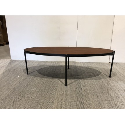 Ovaler Couchtisch BASILE 131x65cm rostfarben