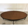Ovaler Couchtisch BASILE 131x65cm rostfarben