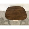 Quadratischer Couchtisch aus Mangoholz mit elfenbeinfarbenem Fuß | Macabane Möbel