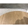 Oval console table 80x30cm in natural-coloured wood | Macabane