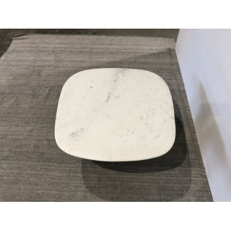 Mesa de centro 80x75 cm tablero de mármol blanco | Muebles Macabane