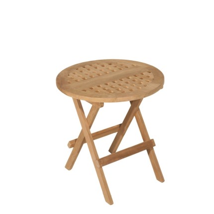 Table pique-nique de jardin ronde en bois Teck