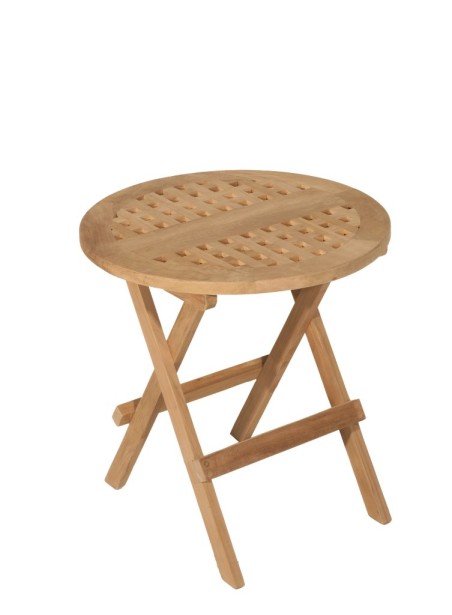 Table pique-nique de jardin ronde en bois Teck