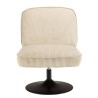 Sillón giratorio de pana beige AGATHE | Macabane
