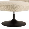 Beige AGATHE-draaifauteuil van ribfluweel | Macabane