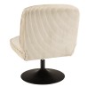 AGATHE beige corduroy swivel armchair | Macabane