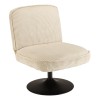 Beige AGATHE-draaifauteuil van ribfluweel | Macabane