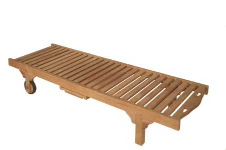 Premium Teak Sun Lounger with Wheels - Rot-Resistant Garden Furniture