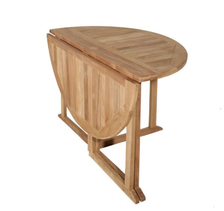 Table de jardin ronde en teck - 4/5 personnes