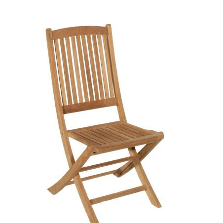 Ensemble 2 chaises de jardin Lombock en teck