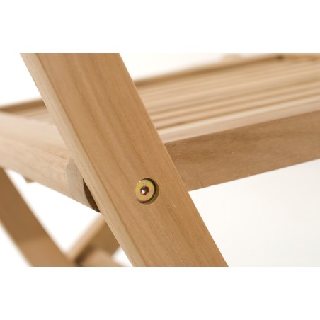 Ensemble 2 chaises de jardin Lombock en teck