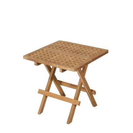 Table pique-nique jardin carrée teck 50x50cm