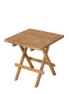 Table pique-nique jardin carrée teck 50x50cm