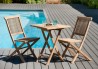 Table de jardin carrée Teck 60x60cm