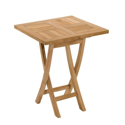 Table de jardin carrée Teck 60x60cm