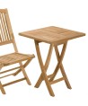 FUN Garden Table for 2 People - Teak Wood Square Folding 60x60cm