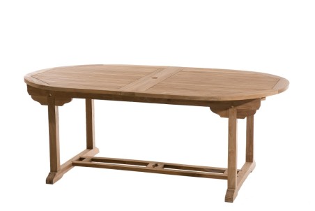 Table de jardin ovale en bois de teck - 10/12 personnes
