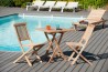 Table de jardin 2 personnes en bois Teck
