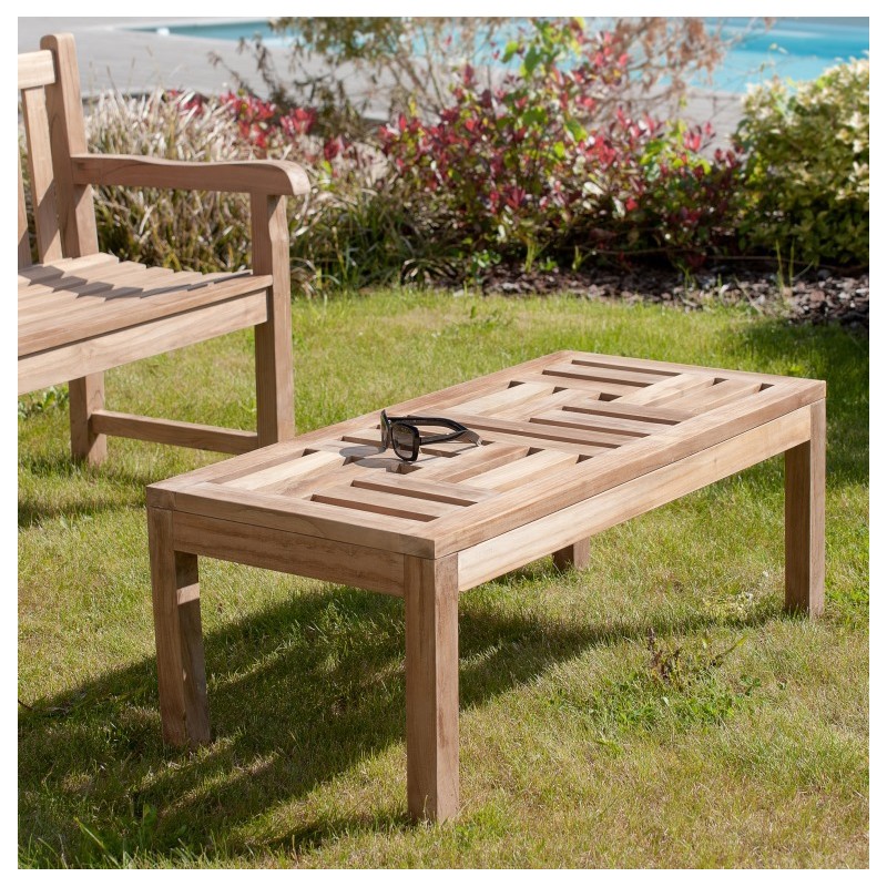 Premium Teak Garden Coffee Table - 100x50cm - FUN Premium Teak Garden Coffee Table - 100x50cm - FUN
