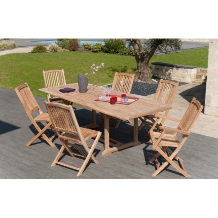 Teak Wood Garden Furniture Set - 8/10 Seater - Outdoor Dining Set