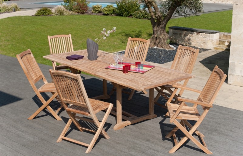 Teak Wood Garden Furniture Set - 8/10 Seater - Outdoor Dining Set