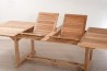 Table de jardin en bois Teck - 10/12 pers - extensible 200/300 x 120 cm
