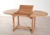 Table de jardin ovale extensible en bois Teck - 120/180 x 90 cm