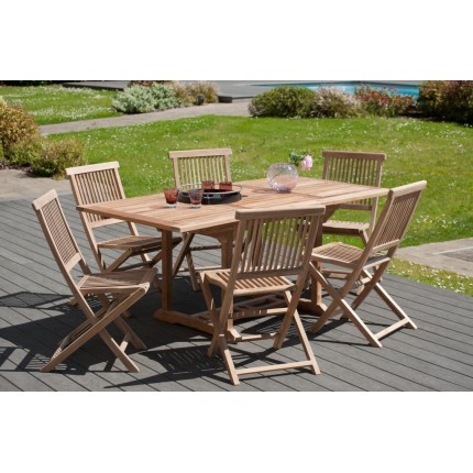 Teak Wood Garden Furniture Set - Premium Outdoor Dining Set