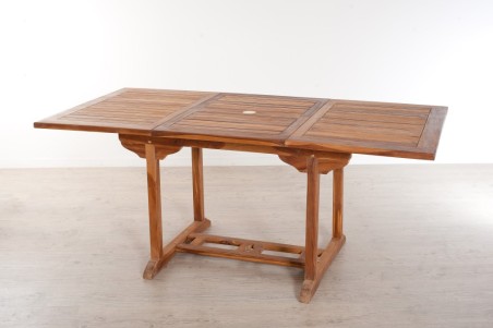 MAEVA Garden Table for 4/6 People - Teak Wood - Extendable 120/180 x 90 cm